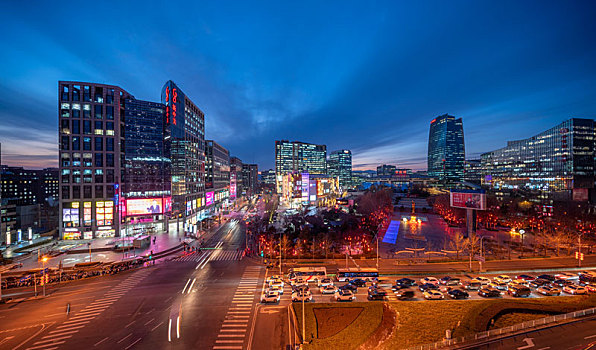 北京中关村夜景