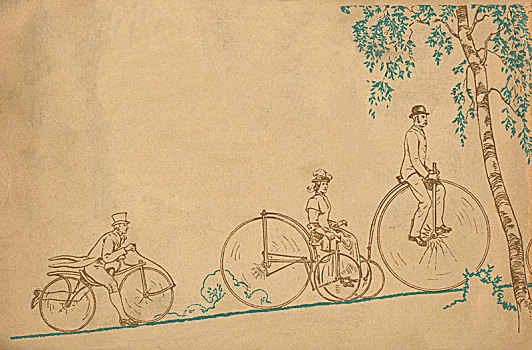 骑自行车,背影,遮盖,艺术家,未知