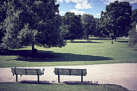 空,长椅,公园