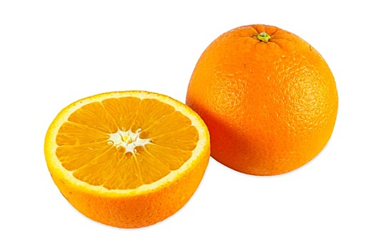 橘子,白色背景