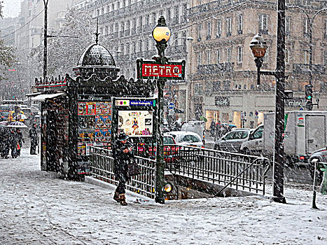 法国,巴黎,雪