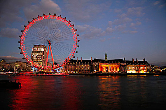 摩天轮,建筑,水岸,泰晤士河,千禧轮,伦敦南岸,伦敦,英格兰