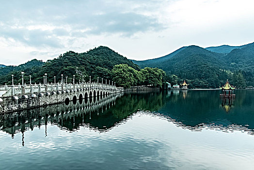 江西省九江市庐山风景区芦林湖自然景观