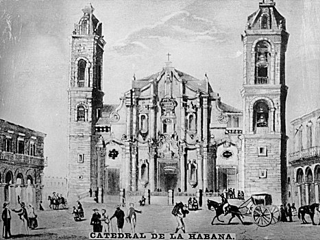 大教堂,哈瓦那,20世纪20年代,艺术家,未知