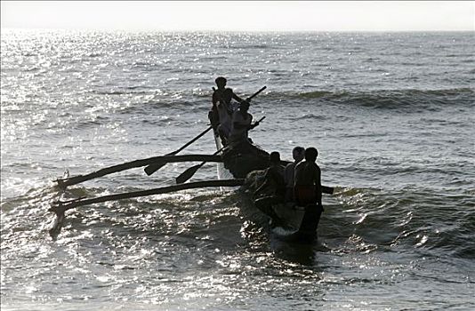 渔船,斯里兰卡,亚洲