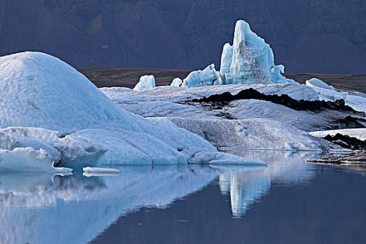 冰山,冰,浮冰,冰河,湖,冰岛,欧洲