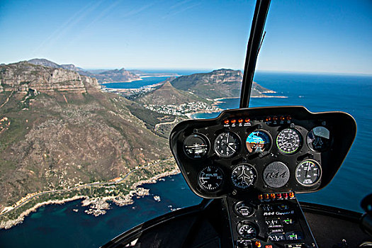 航拍,快船,直升飞机,仪表板,上方,开普敦,西海角,南非,非洲