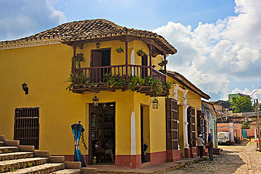 老,房子,特立尼达,世界遗产,古巴