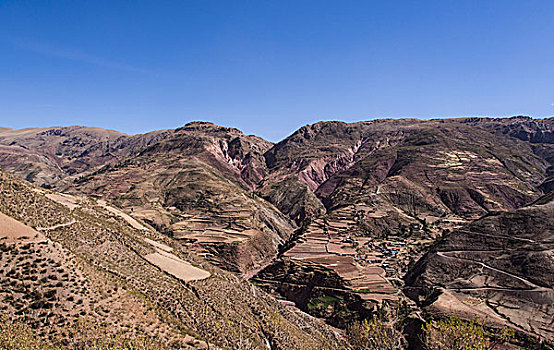 小,乡村,安第斯山,玻利维亚,高原,南美