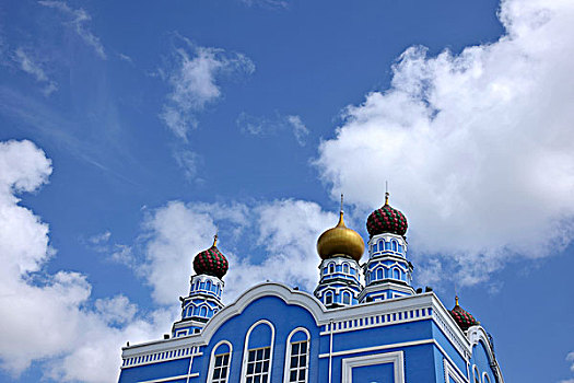内蒙古呼伦贝尔满洲里俄罗斯套娃广场上的俄罗斯工艺馆