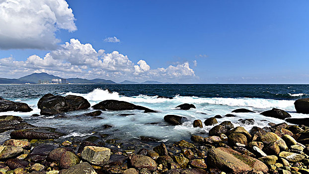 海南省三亚市分界洲景区海岸风光