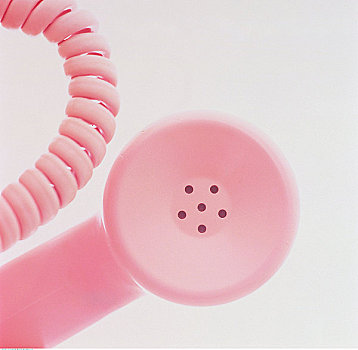 特写,粉色,电话听筒