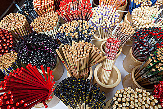 新加坡,唐人街,纪念品,筷子,展示