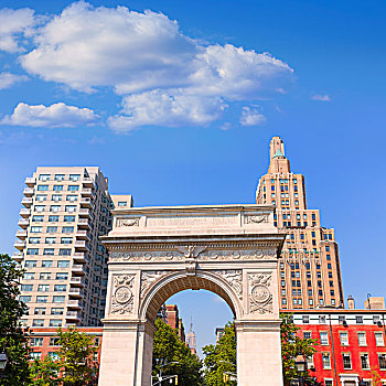 曼哈顿,华盛顿广场公园,拱形,纽约,美国