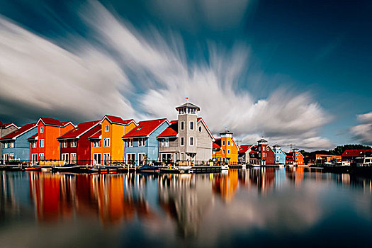 色彩,房子,格罗宁根,荷兰
