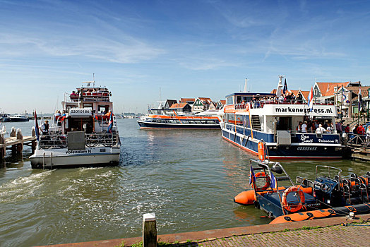 港口,渔村,沃伦丹,北荷兰省,北荷兰,荷兰