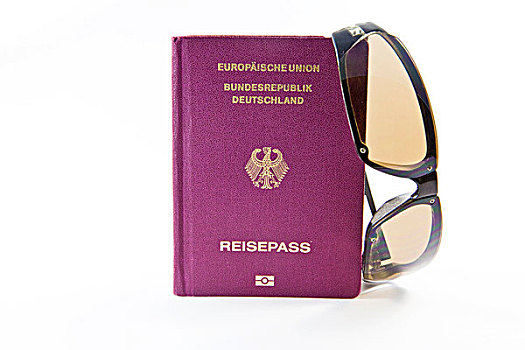 护照,墨镜,假期,旅游