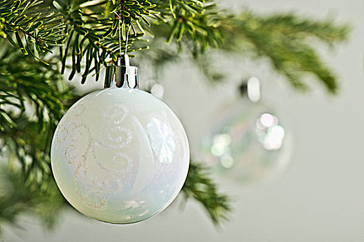 圣诞节饰物,悬挂,圣诞树,特写