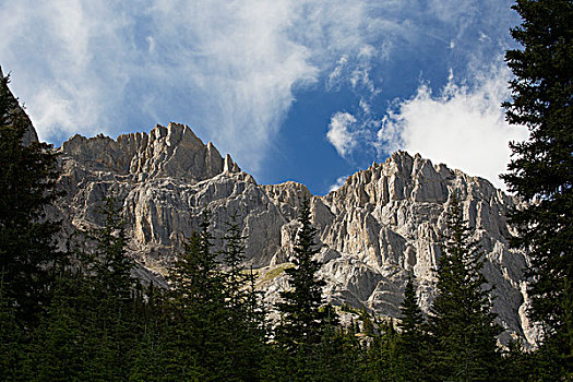 崎岖,岩石,加拿大,落基山脉,班芙,艾伯塔省