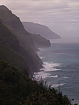 巴利,悬崖,考艾岛,夏威夷