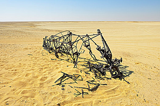 老,飞机,残骸,利比亚沙漠,撒哈拉沙漠,埃及,非洲