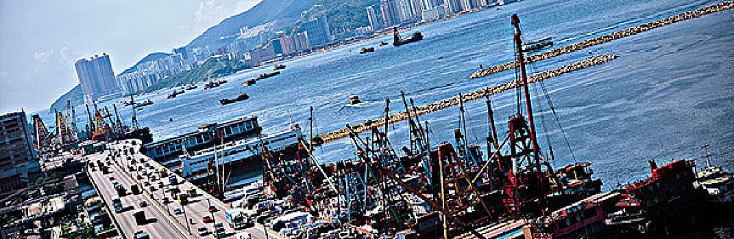 货箱,驳船,钳,香港