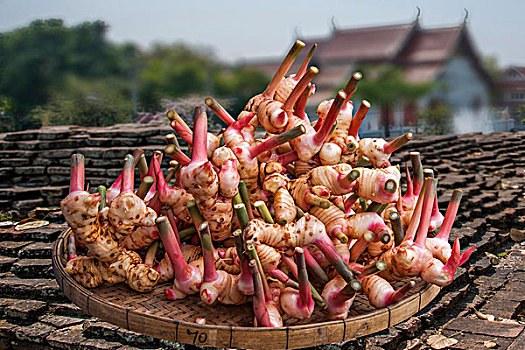 泰国清迈古城里的水果市场---黄姜