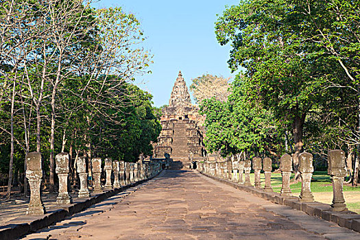 道路,高棉,庙宇,历史,公园,省,泰国,亚洲