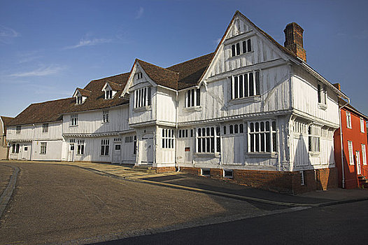 英格兰,拉文纳姆,半木结构,16世纪,市政厅,中世纪,城镇,英国