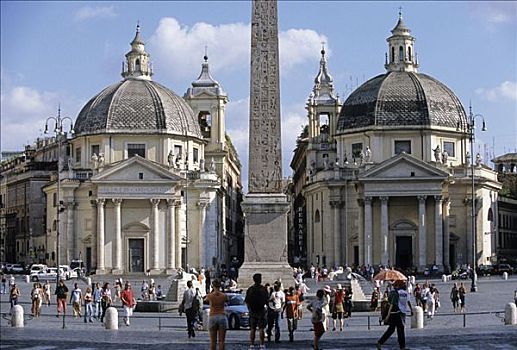 圣马利亚,教堂,方尖塔,波波罗广场,罗马,意大利