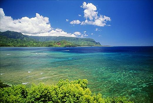 夏威夷,考艾岛,湾,巴厘海,温暖,下午