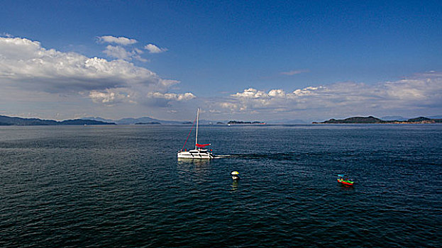 航拍深圳杨梅坑海景