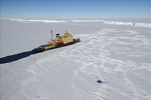 俄罗斯,破冰船,冰,南极