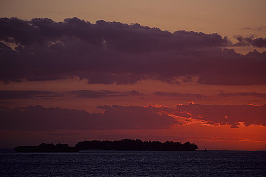 坦桑尼亚,桑给巴尔岛,日落