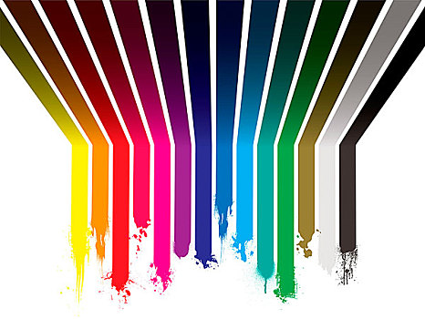 鲜明,彩色,彩虹,绘画,爆炸,条纹,涂绘,墙壁,天花板