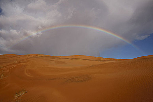 非洲,北非,摩洛哥,撒哈拉沙漠,梅如卡,却比沙丘,天空,彩虹