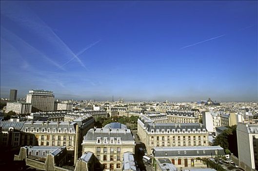 巴黎,俯视图,城市,蓝天