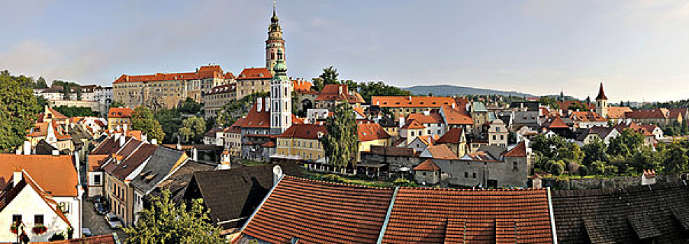 风景,历史,老,城镇,城堡,世界遗产,捷克,克鲁姆洛夫,捷克共和国,欧洲