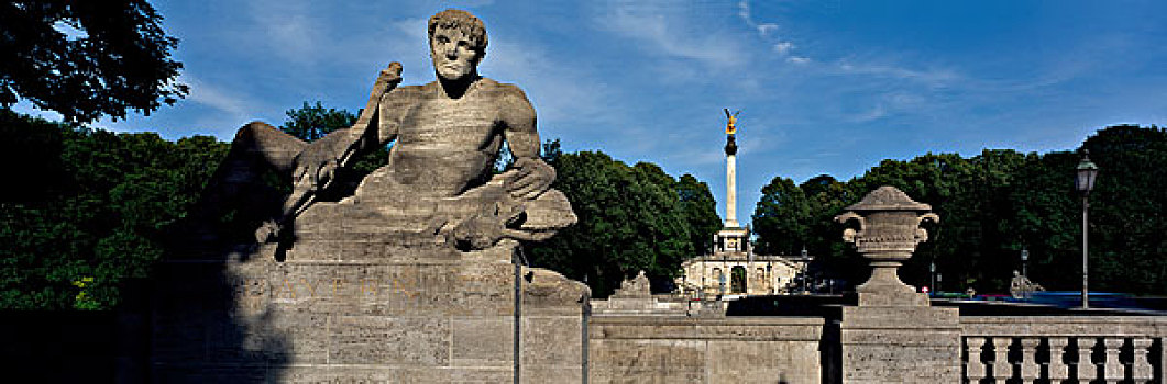 仰视,雕塑,慕尼黑,德国