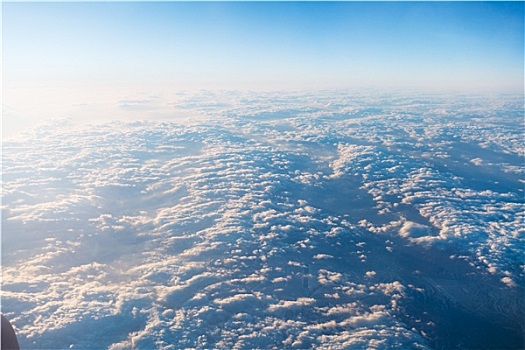 云,地平线,飞机