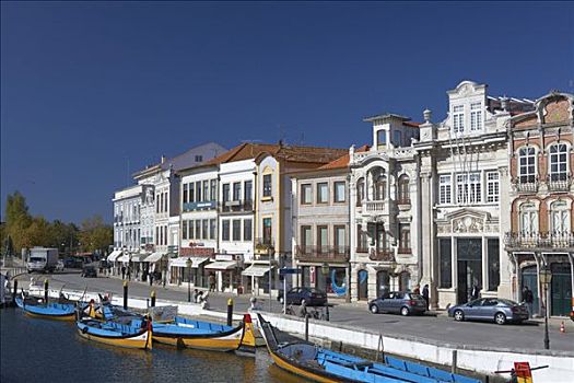 船,码头,阿威罗,葡萄牙,欧洲