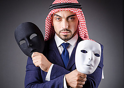 阿拉伯,面具,暗色,工作室