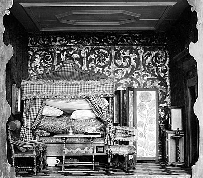 玩具屋,卧室,第一,一半,17世纪,纽伦堡,德国,欧洲