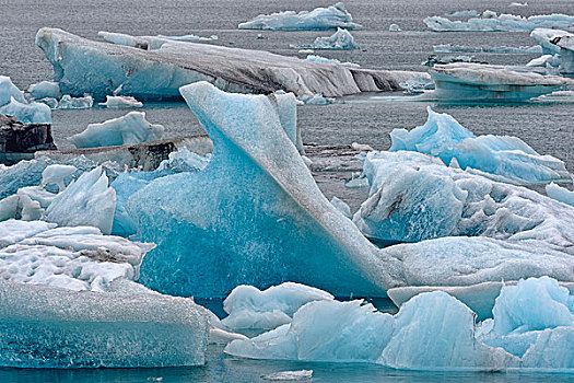 漂浮,蓝色,冰山,杰古沙龙湖,冰河,泻湖,南方,区域,冰岛,欧洲