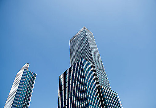 现代,玻璃,摩天大楼,商务中心