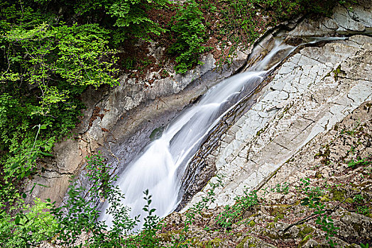 瀑布,河,峡谷,山谷,地区,提契诺河,瑞士