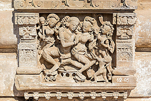 浮雕,庙宇,拉贾斯坦邦,印度,亚洲