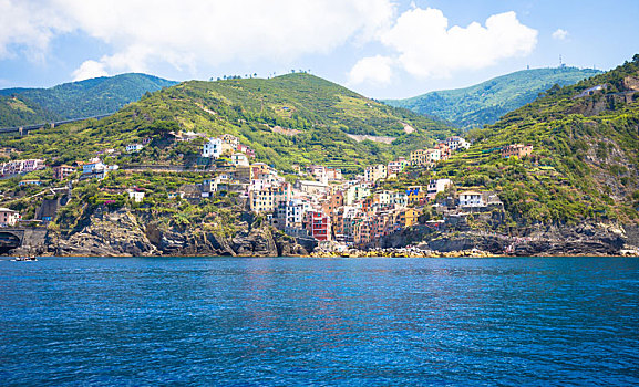 里奥马焦雷,五渔村,意大利,夏天,风景,海洋