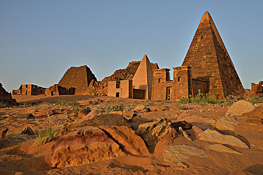 金字塔,北方,墓地,麦罗埃,努比亚,苏丹,非洲