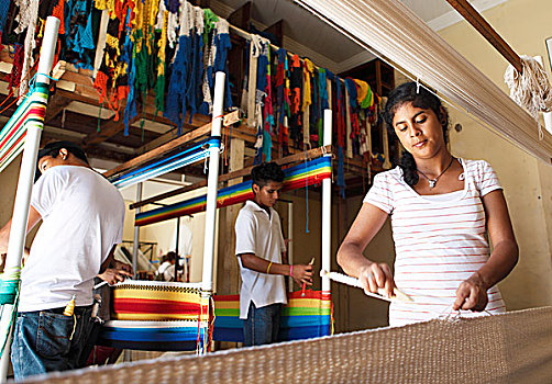 女人,男人,编织,吊床,手,格拉纳达,省,尼加拉瓜,北美